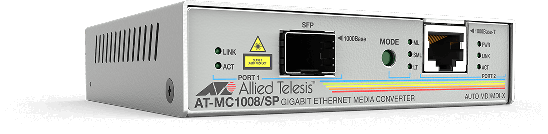AT-MC1008/GB-60 ALLIED TELESIS Gigabit Ethernet Pluggable Media Converters 