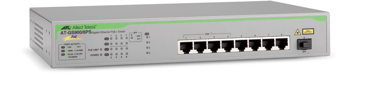 Allied Telesyn AT-GS900/8E-10 8 Port Unmanaged Gigabit Ethernet Switch 8 x 