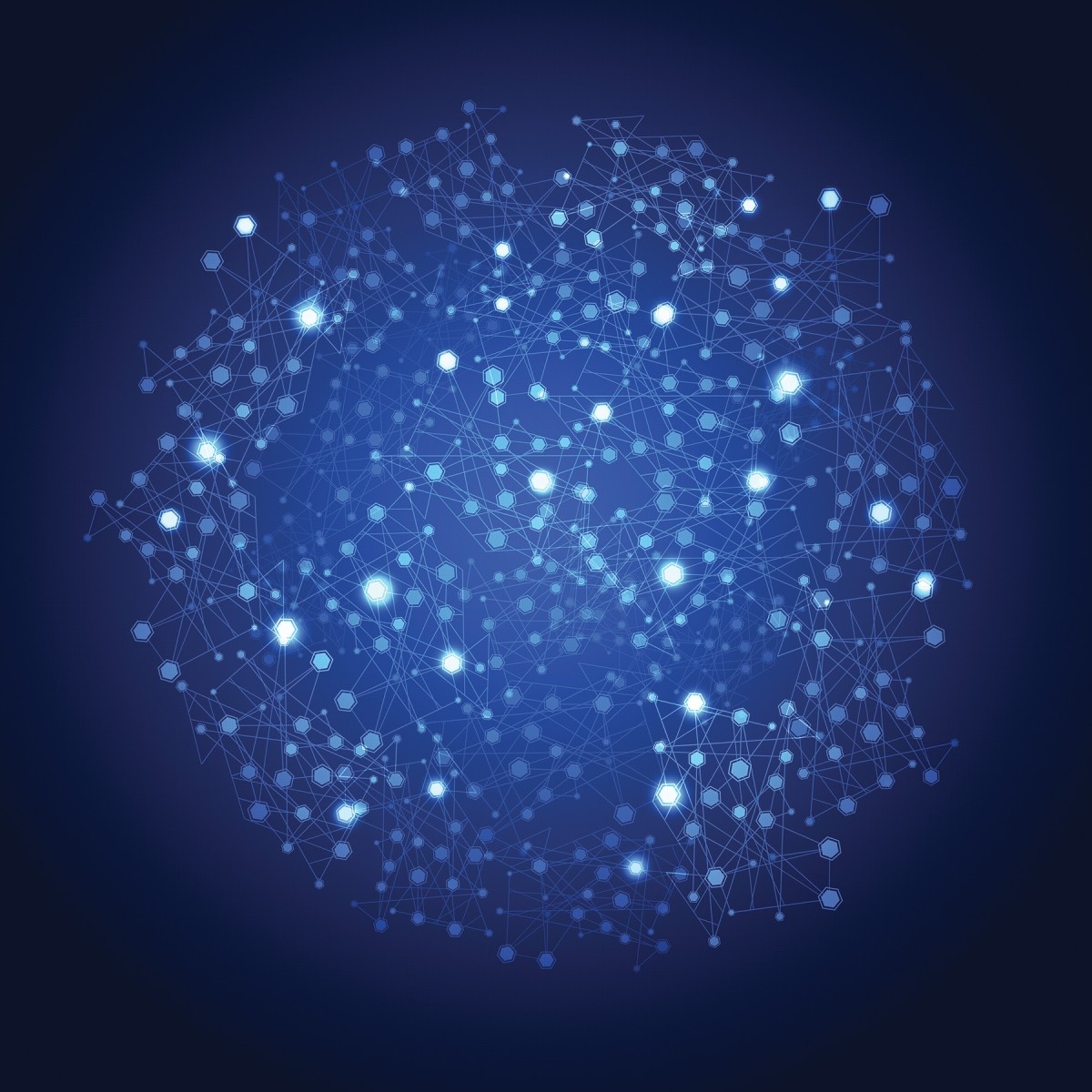 network ball blue background