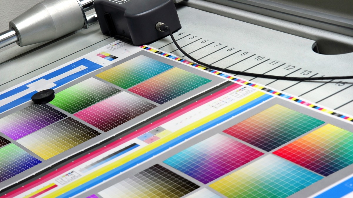 Colour swatches used in the printing process