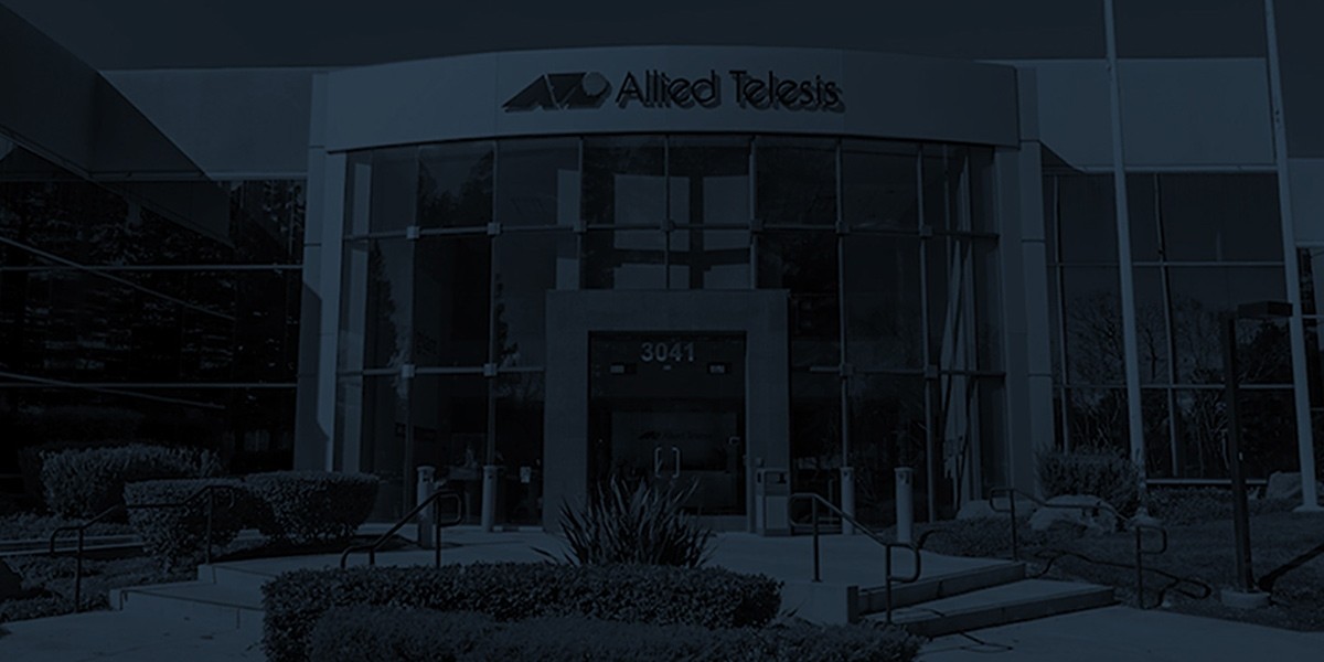 Dark screened image of Allied Telesis Inc building in USA
